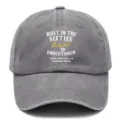 Cappellino da baseball vintage lavato per uomo e donna, stile anni sessanta dad hat usurato - Adulto 56-60cm Regolabile / Grigio