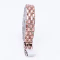 Rose Gold Self-Adhesive Rhinestone Strip 1cm Crystal Glass Drill for DIY Hat Decor - Champagne