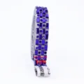 Purple crystal rhinestone self-adhesive strip 1cm wide DIY decorative trim for hats - Sapphire Blue