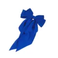 Pince a Cheveux Noeud Satin Bleu Grand Ruban Barrette Coiffure elegante pour Femme - Bleu saphir