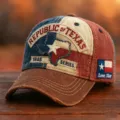 Berretto da baseball ricamato con mappa del Texas vintage, cappello trucker regolabile. - Adulto 56-60cm Regolabile / Blocco di colore 2