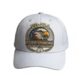 Cappello da baseball bianco da uomo con toppa aquila ricamata, cappellino parasole casual all'aperto. - L (58-60cm) / Bianco