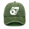 Cappellino da Baseball Vintage in Cotone Verde con Stampa Sport e Tempo Libero Moda - Adulto 56-60cm Regolabile / Verde