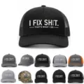 High quality colorblock mesh baseball cap with funny embroidery for outdoor sports. - Adult 55-60CM / Black And Black Mesh