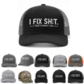 High quality contrast color mesh trucker hat outdoor casual fashion snapback cap for men. - Adult 55-60CM / Black - Grey Mesh