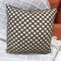 Housse de coussin geometrique tricotee marron beige pour decoration de salon canape maison - Café
