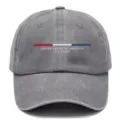 Washed grey baseball cap with USA 250 years embroidery, classic dad hat for outdoor. - Gray