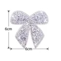Resin Rhinestone Bowknot Patch 6cm DIY Sparkly Crystal Applique for Hat Bag Garment - 6cm / White