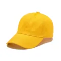 Berretto da baseball in cotone giallo tinta unita da donna, cappellino sportivo estivo parasole. - Adulto 56-60cm / Giallo