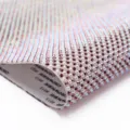Hoja de malla de diamantes de imitación autoadhesiva, parche de diamantes rosa brillante. - Estilo de fijación por calor bicolor 3 mm 40x24 cm / Bronce antiguo