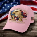 Cappellino baseball rosa 250° anniversario USA con ricamo aquila bandiera, cotone morbido. - Adulto 56-60cm Regolabile / Rosa