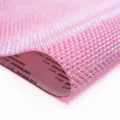 Adhesivo de pedrería autoadhesivo colorido tela de diamante DIY para decoración y manualidades. - Estilo de fijación por calor bicolor 3 mm 40x24 cm / Rosa fantasma