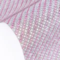 Self-adhesive pink and silver rhinestone crystal sheet for DIY decoration and home crafts. - Light Pink and White Bicolor Glass
