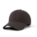 Berretto da baseball marrone scuro in cotone, cappello morbido in tinta unita parasole. - Adulto 56-60cm / Grigio scuro