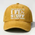 Cappellino da baseball giallo ricamato con frase, cappello da sole casual per uomo e donna. - Curcuma