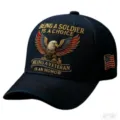 Berretto da baseball con aquila ricamata e slogan patriottico, cappello protezione solare. - Adulto 56-60cm Regolabile / Blu Marino