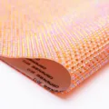 Pegatina de diamantes de imitacion autoadhesiva rollo brillante para decoracion DIY art - Amarillo anaranjado iridiscente