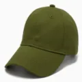 Cappellino da baseball verde in cotone, visiera curva, perfetto per lo sport e il tempo libero. - Adulto 56-60cm / Verde militare