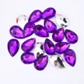 Colorful teardrop acrylic rhinestones multi-size faceted gems for DIY crafts clothing - 10*14mm (1000 Pcs/Pack) / Purple