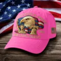 Cappello da baseball rosa del 250° anniversario con aquila ricamata e bandiera USA. - Adulto 56-60cm Regolabile / Rosso rosa