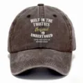 Berretto da baseball slavato vintage per uomo e donna, cappello con citazione retrò. - Adulto 56-60cm Regolabile / Caffè