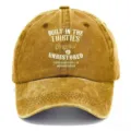 Cappello da baseball vintage lavato uomo donna protezione solare in cotone usato - Curcuma