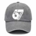Cappellino da baseball grigio vintage con stampa bianca, cappello parasole casual. - Adulto 56-60cm Regolabile / Grigio