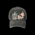 Vintage washed cotton baseball cap with funny retirement slogan print, adjustable dad hat. - 12