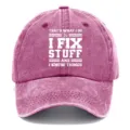 Berretto da baseball vintage lavato per uomo e donna, cappello con visiera stiloso e testo. - Set Regalo Rosa 1
