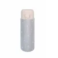 Close-up detail of rhinestone insulated water bottle with sparkling crystals and pink lid. - 400ml / AB Color