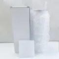 20oz doppelwandiger edelstahl isolierbecher mit strohhalm und weisser schachtel fuer unterwegs. - Becher-Set (Weißer Becher + Deckel + Kunststoff-Strohhalm) / 20oz Packung