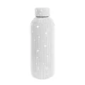 Detailed view of the sparkling 750ml rhinestone insulated stainless steel water bottle. - 350ml (12oz) / Full Rhinestone Encrusted Style / Silver