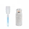 Rhinestone stainless steel thermos cup with sponge cleaning brush set for daily use. - 180ml (6oz) / Silver (With 1 Sponge Brush)