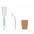 Rhinestone 3oz mini wine tumbler set with stainless steel straw and sponge brush. - Gold (Tapered) With Sponge Brush / 3oz Pack