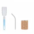 Bling rhinestone 3oz mini wine tumbler with stainless steel straw and cleaning sponge brush set. - Gold (Straight) With Sponge Brush / 3oz Pack