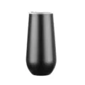6oz stainless steel tumbler cup detail view, portable matte black eggshell design cup. - 170ml (6oz) / Black