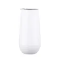 6oz stainless steel champagne tumbler double wall vacuum insulated egg cup with lid white - 170ml (6oz) / White