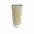 Rhinestone 20oz tumbler with built-in Bluetooth speaker, sparkling crystal insulated cup. - 501-600ml / Bright Gold