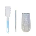 6oz rhinestone stainless steel insulated tumbler with metal straw and cleaning brush set - Cup + Straw + Brush / AB Color