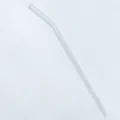 Transparent glass straw with curved design, reusable drinking straw for refreshing beverages. - Single Glass Cup Straw