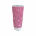 Pink rhinestone 20oz stainless steel tumbler with bluetooth speaker, sparkling insulated cup - 501-600ml / Rose Red