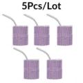 5pcs set mini rhinestone stainless steel shot cups with straws for party drinks 3oz capacity - Straight-body Style / 5 Pieces / Purple