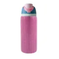 Glitzernde Strass isolierte Wasserflasche mit rosa Deckel, tragbarer Edelstahl Becher Detail. - 1000ml / Fuchsia