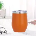 12oz edelstahl weinbecher vakuum isolierte eierbecher orange reisebecher trinkgeschirr - 360ml / Orange