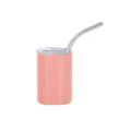Mini bicchiere in acciaio inossidabile rosa da 3oz con cannuccia, tazza metallica utile. - 3oz / Rosa chiaro