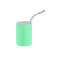 Mini bicchierino da shot in acciaio inossidabile verde 3oz con coperchio e cannuccia. - 3oz / verde brillante