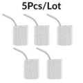 5pcs set 3oz rhinestone mini stainless steel tumbler with straw sparkly party shot cup - Straight-body Style / 5 Pieces / Silver