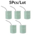 5Pcs Mini Rhinestone Stainless Steel Tumbler Cups with Metal Straws Party Drinkware - Straight-body Style / 5 Pieces / Green