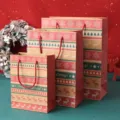 Weihnachten Papier Geschenktüte Rentier Schneeflocke Muster Party Tasche Variante - Schneeflocke Rentier / S