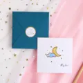 Handgefertigtes DIY Grußkarten und Umschlag Set mit Mond und Stern Design für Geburtstagsgeschenke. - Mond & Stern / Mit Umschlag und Siegelaufkleber